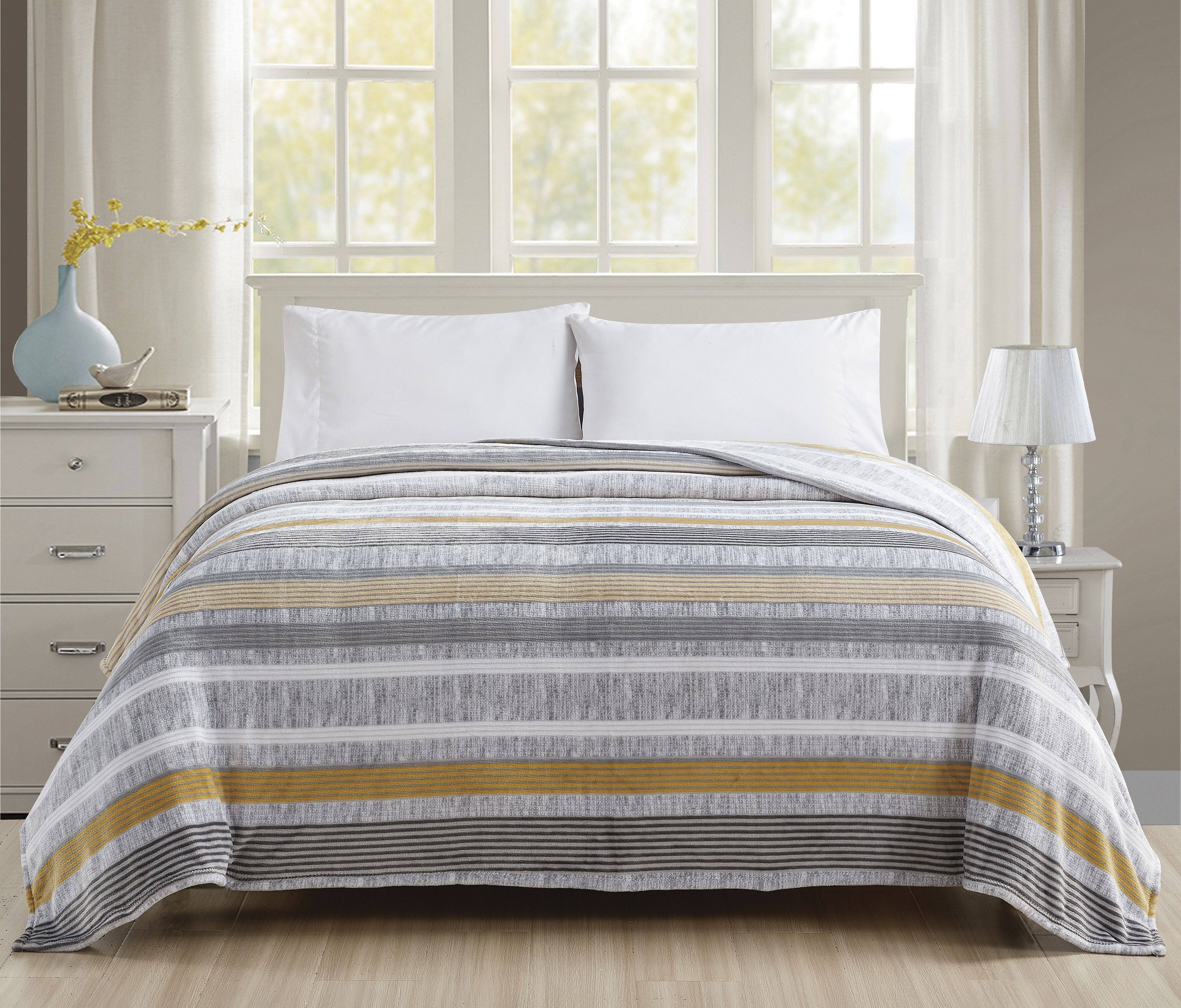 Front. Noble House - Noble House Extra Comfy & Soft Lightweight Blanket Queen & King - Brea - Brea.