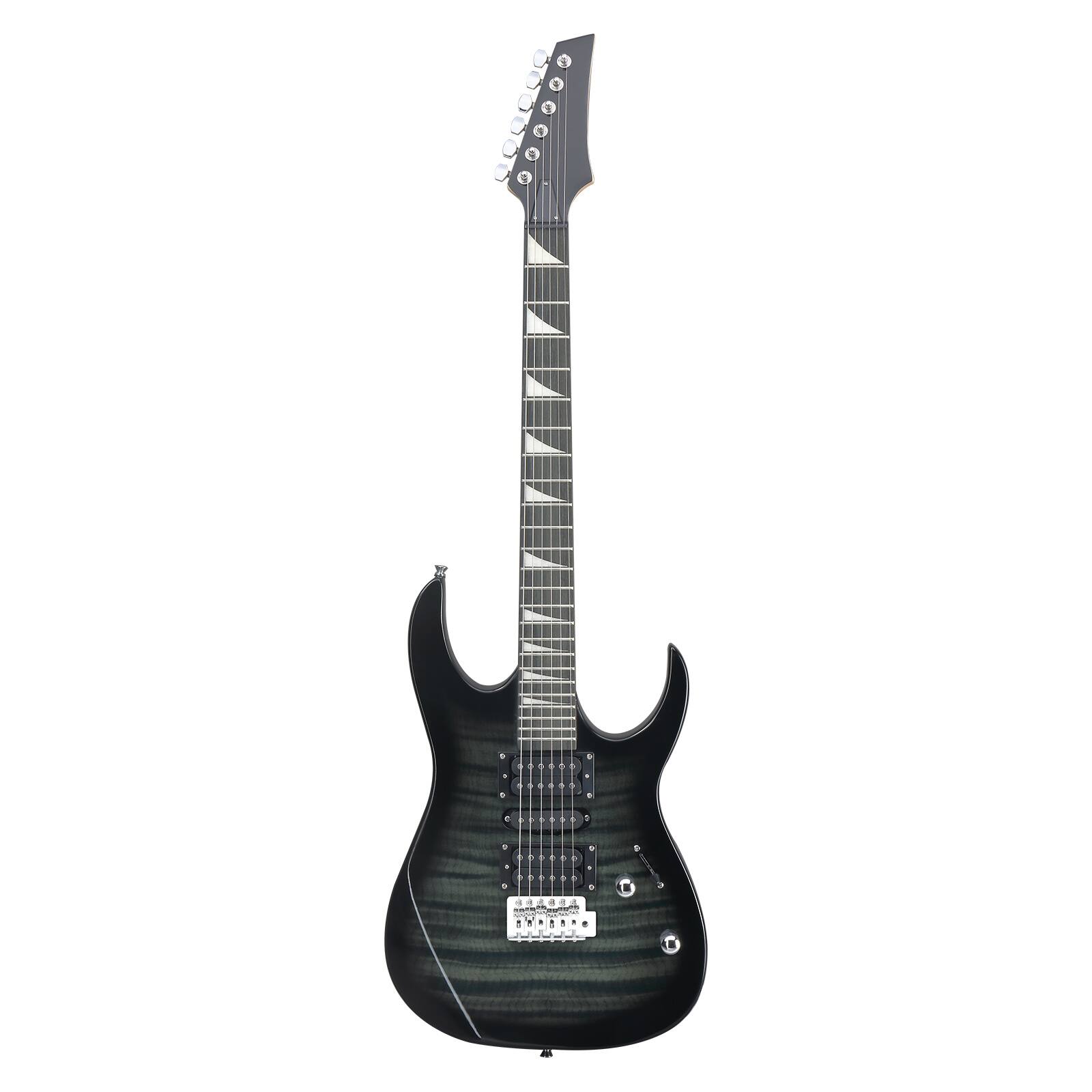 Left. Winado - Ktaxon 170 Model 39in Electric Guitar  HSH Pickups for Beginner Black.