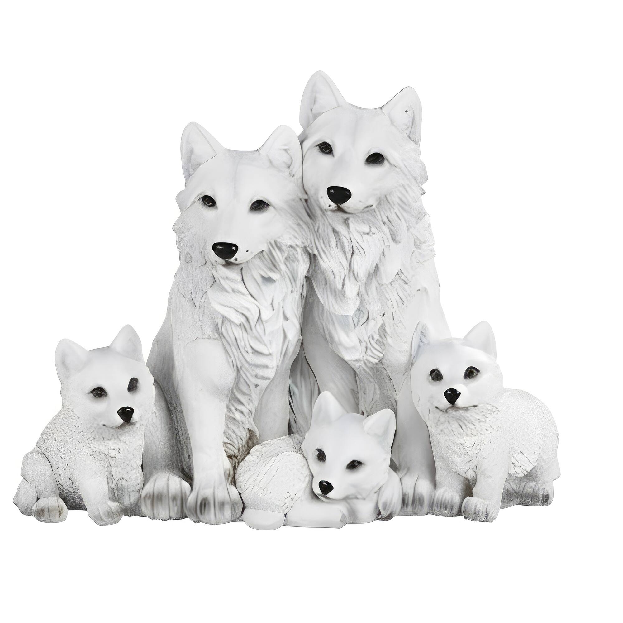 FC Design - 9.5"W Wolf Family Figurine Statue Office Desk Tabletop Home Decor Gift - Multi-Color