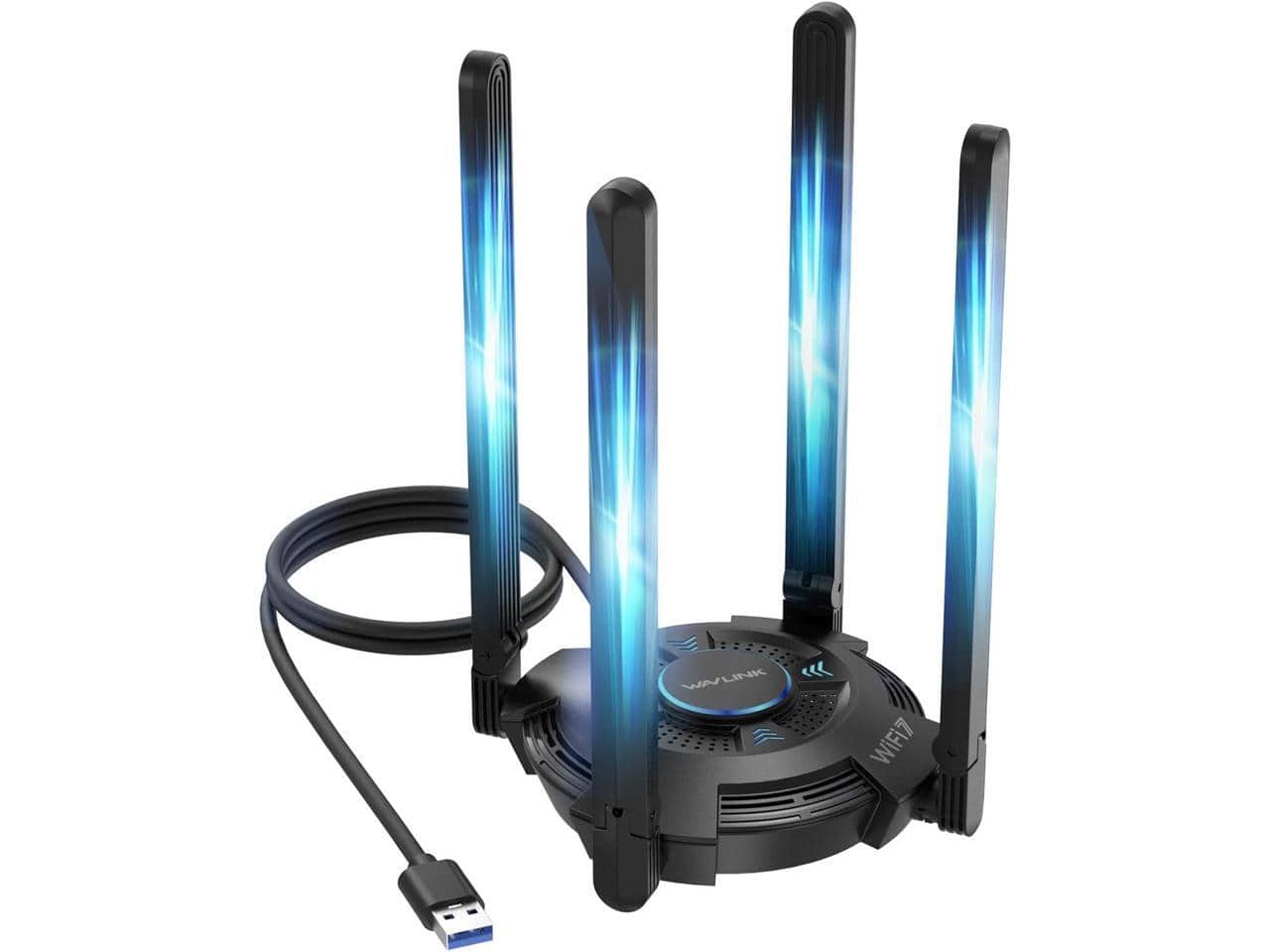 WAVLINK - BE6500 USB WiFi 7 Adapter for Desktop PC, Tri-Band PC WiFi Adapter
