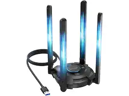 WAVLINK - BE6500 USB WiFi 7 Adapter for Desktop PC, Tri-Band PC WiFi Adapter