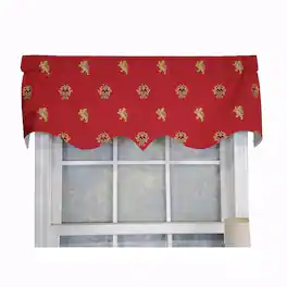RLF Home - Modern Design Classic Medieval Regal Valance 50" x 17" - Vermillion Red