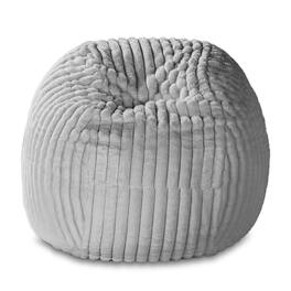Jaxx - 5 Foot Saxx Bean Bag Chair for Adults - Luxe Faux Fur - Mondo Grey