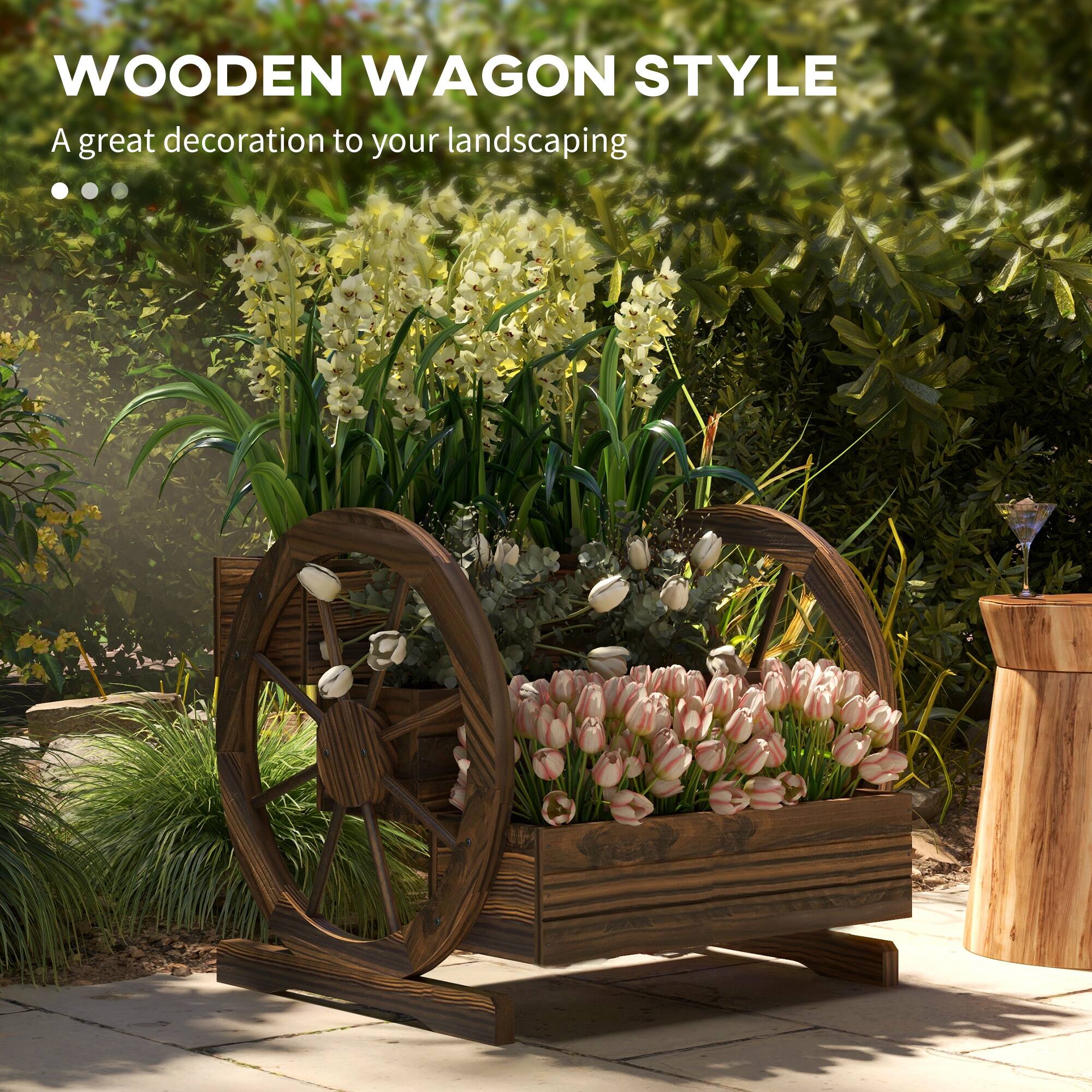 WOODEN WAGON STYLE
A great decoration to your landscaping.