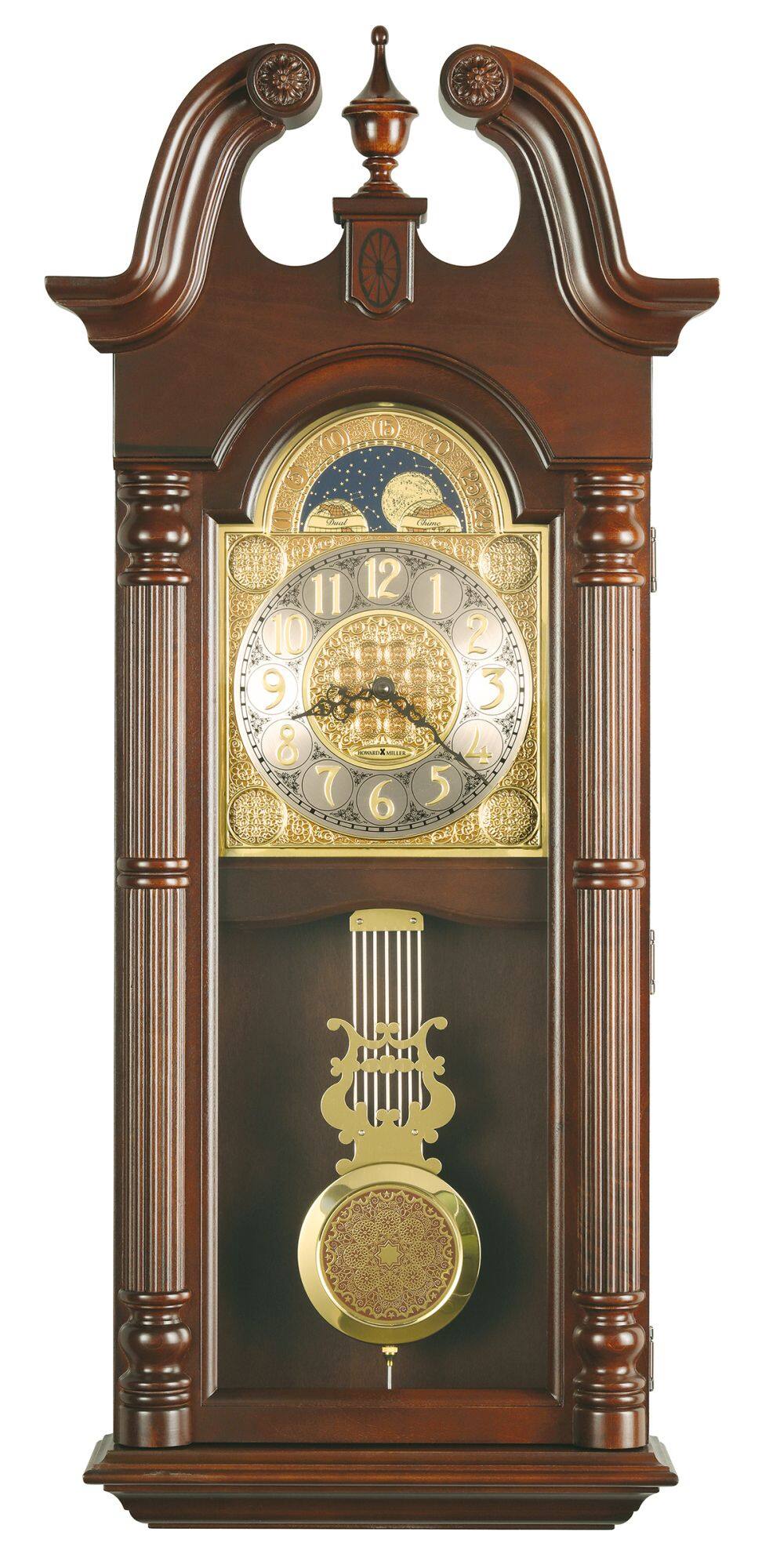 Howard Miller - 620226 Maxwell Wall Clock 620226 Windsor Cherry - Brown