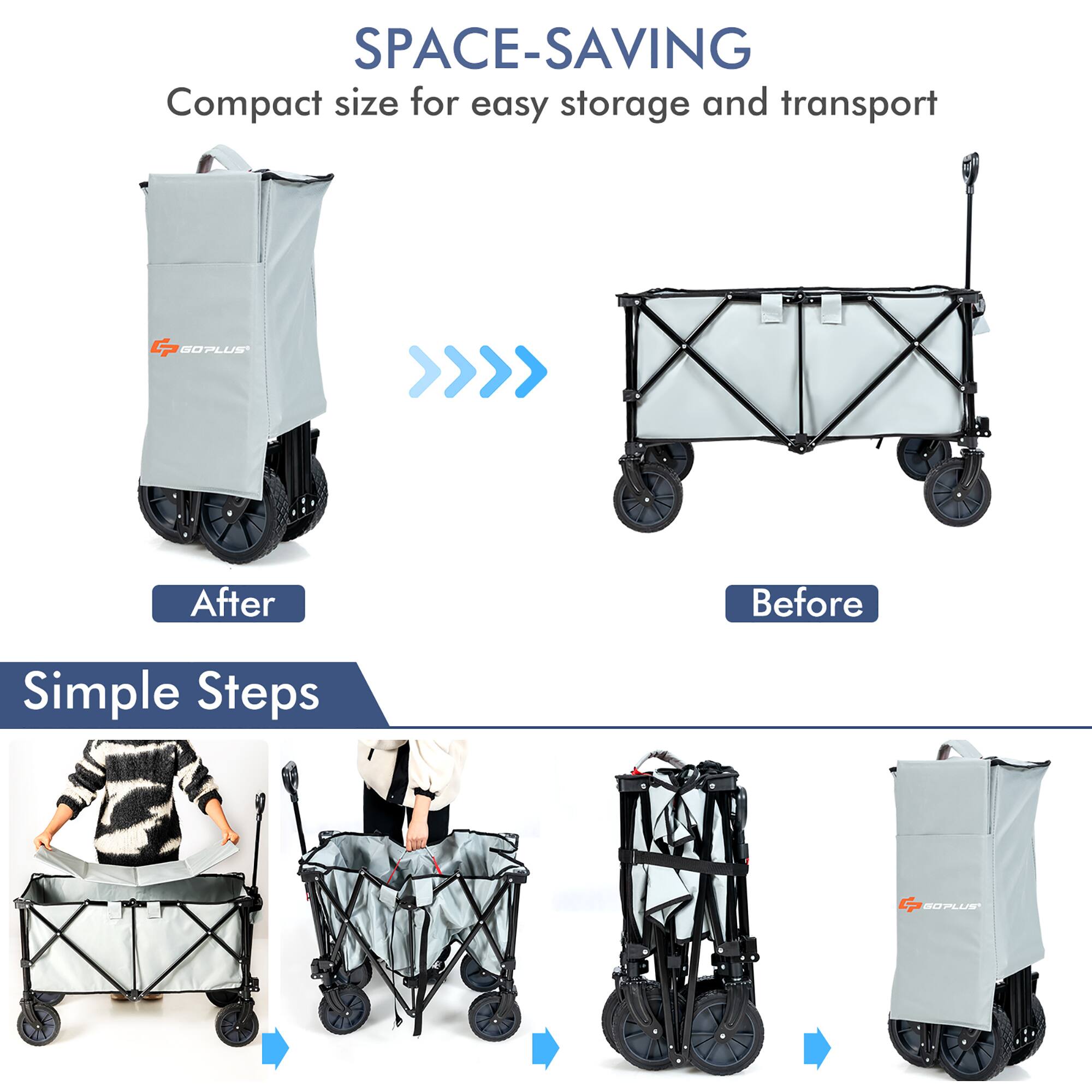SPACE-SAVING Compact size for easy storage and transport. Simple Steps.