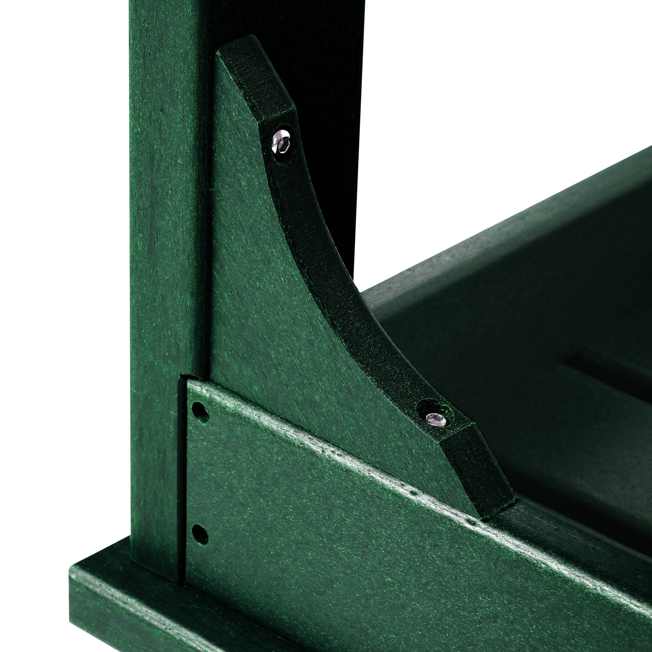 Alt View 6. WestinTrends - WestinTrends Malibu 48" length backless Poly Wood Outdoor / Garden bench - Dark Green.