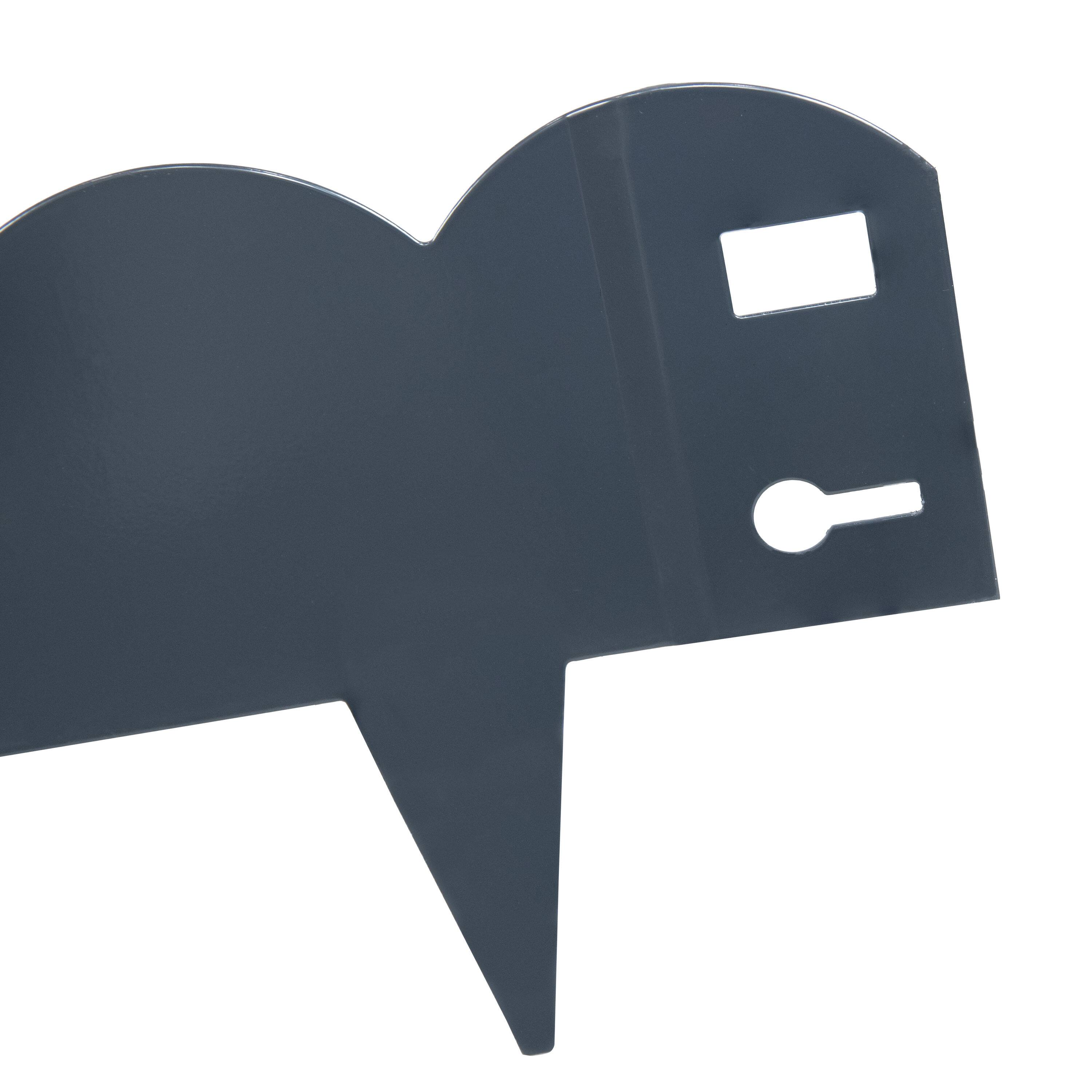 Alt View 8. Sunnydaze - 5-Piece Steel Scalloped Garden Edging Border - 41.75" - Gray.