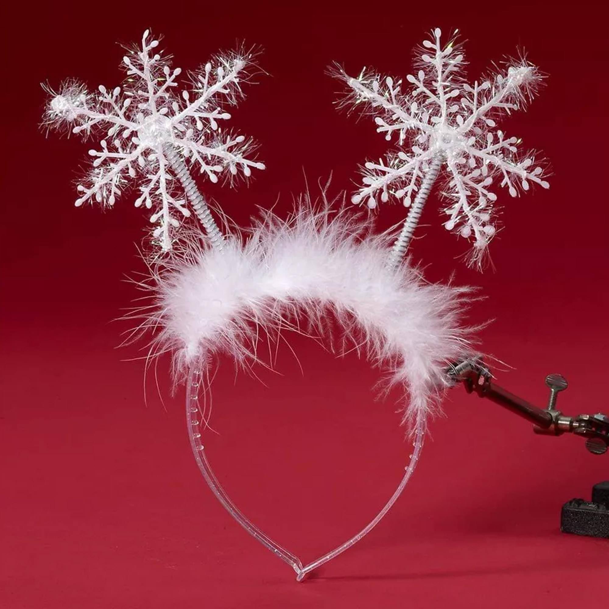 Alt View 10. Forum Novelties - Snowflakes Adult Headband - White.