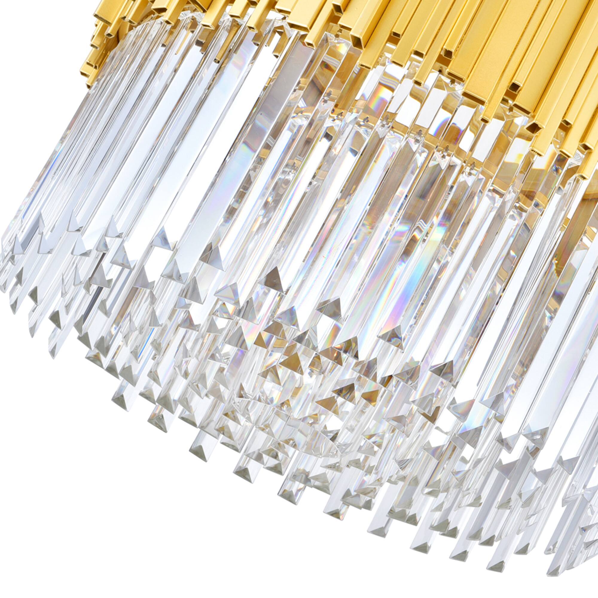 Left. CWI Lighting - Deco 7 Light Down Chandelier With Medallion Gold Finish - Medallion Gold.