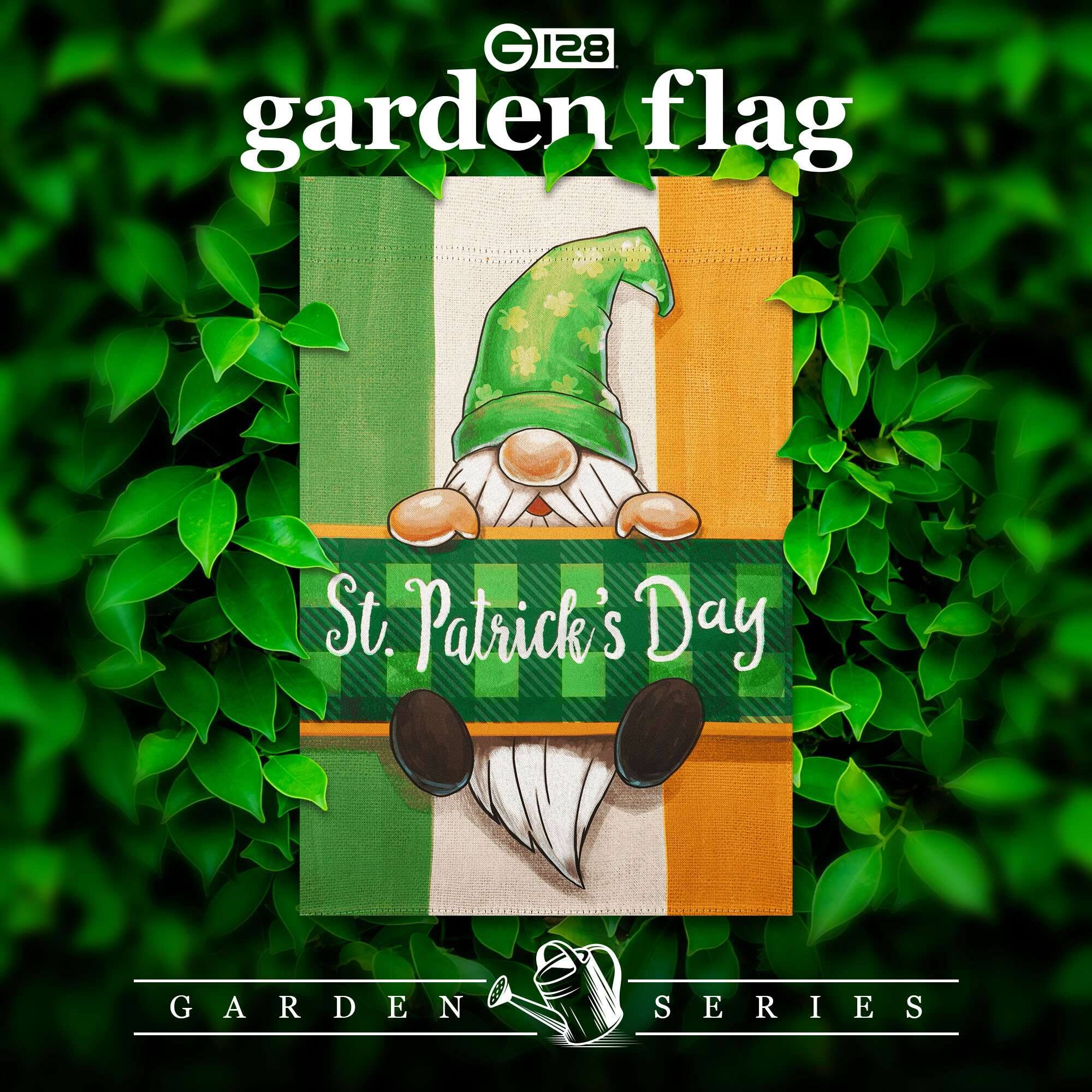 G 128 garden flag  
St. Patrick's Day  
GARDEN SERIES