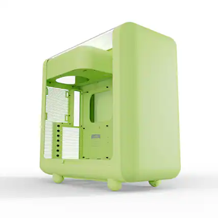 Front. HYTE - HYTE X50 Modern Performance ATX Mid-Tower PC Gaming Case - Matcha Milk.
