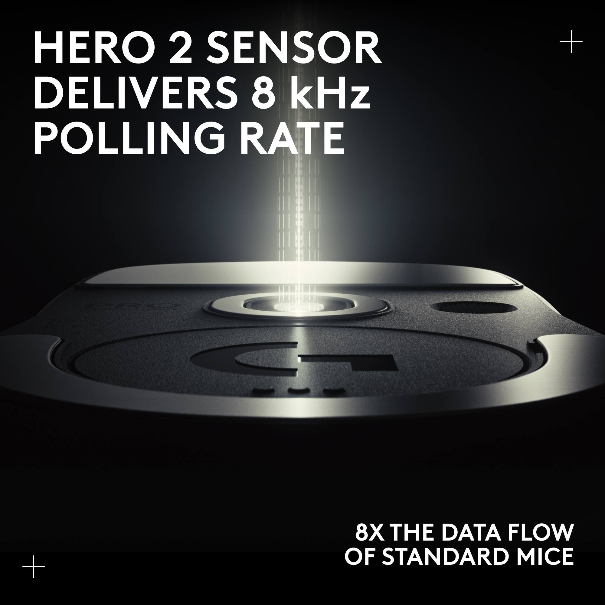 HERO 2 SENSOR DELIVERS 8 kHz POLLING RATE

8X THE DATA FLOW OF STANDARD MICE