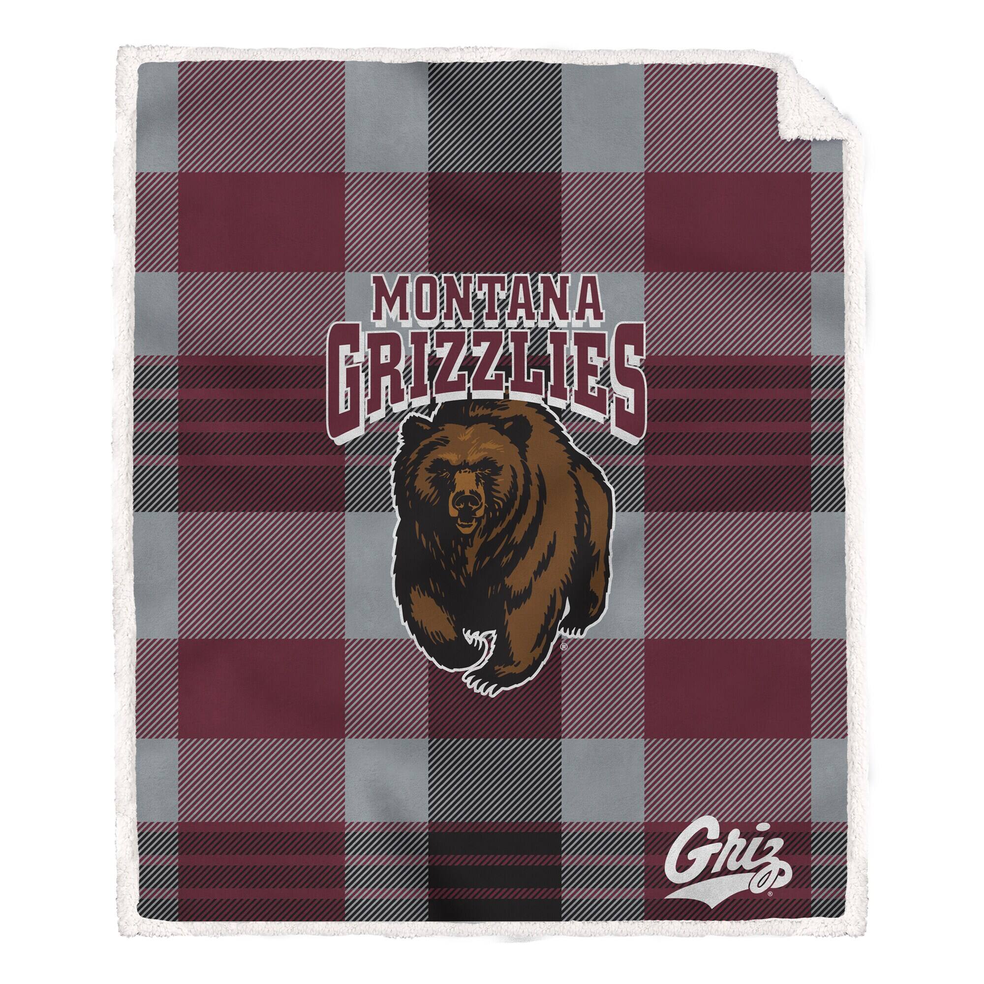 Pegasus - Montana Grizzlies 60- x 70- Plaid Steel Ultra Cozy Sherpa Blanket - Multicolor price history on PriceWatchPro