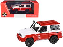 Paragon - 2014 Toyota Land Cruiser 71 SWB (Short Wheel Base) "2023 Auto Salon" 1/64 - Red And White