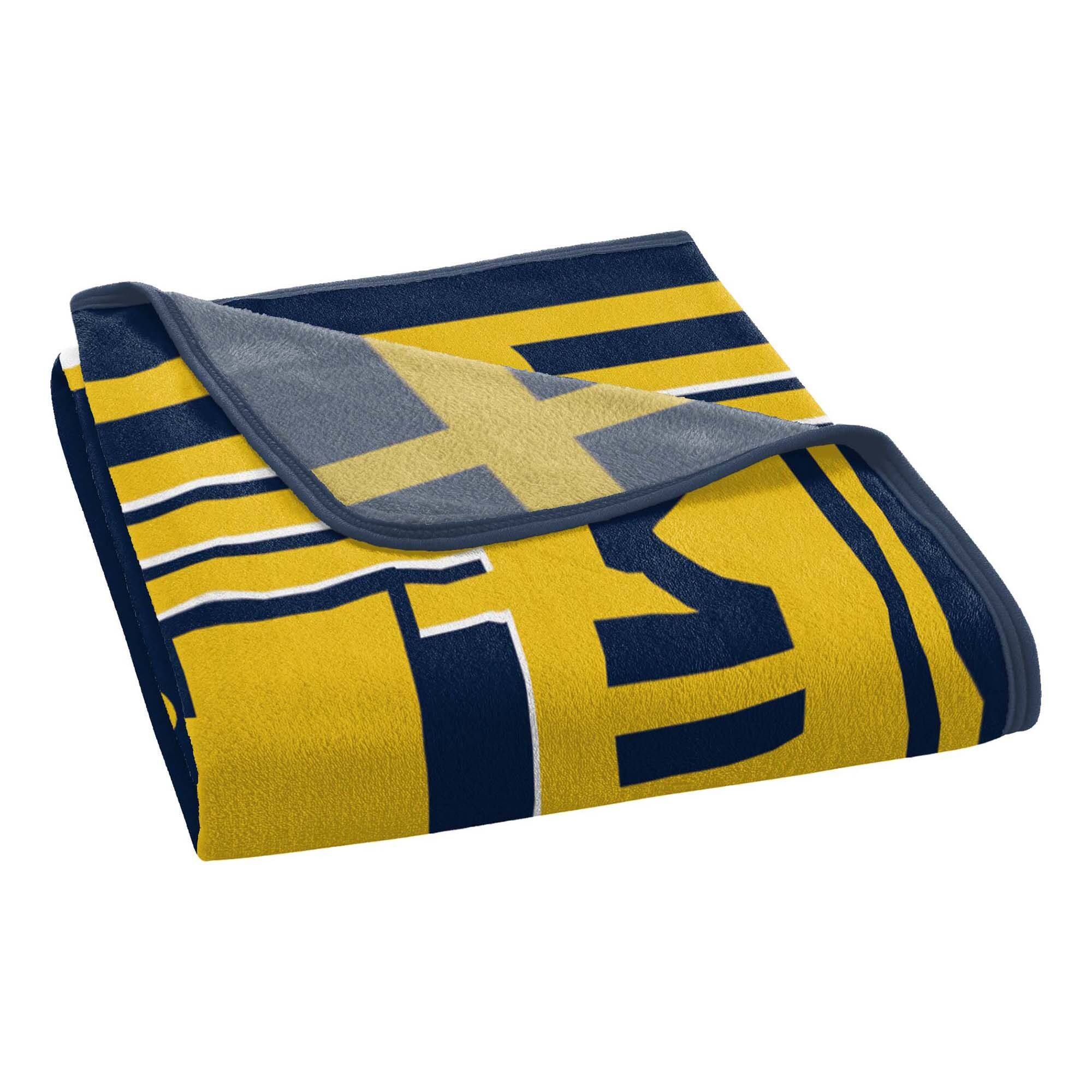 Back. Sweet Home Collection - NCAA Michigan Wolverines 46" x 60" Raschel Throw Blanket - Blue.