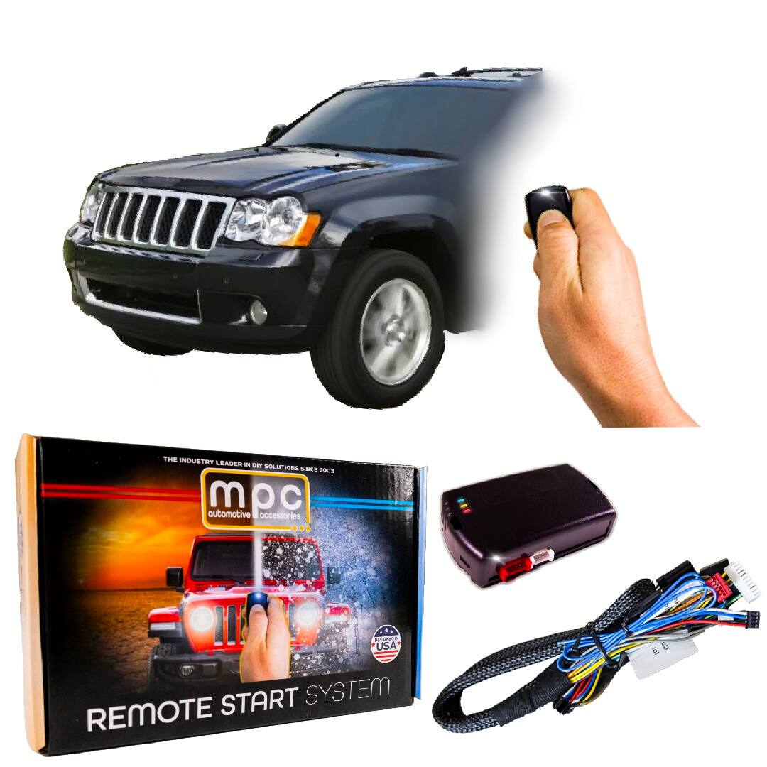 MPC - Remote Start Kit For 2005-2007 Jeep Grand Cherokee | Plug & Play | Push Lock 3X - Black