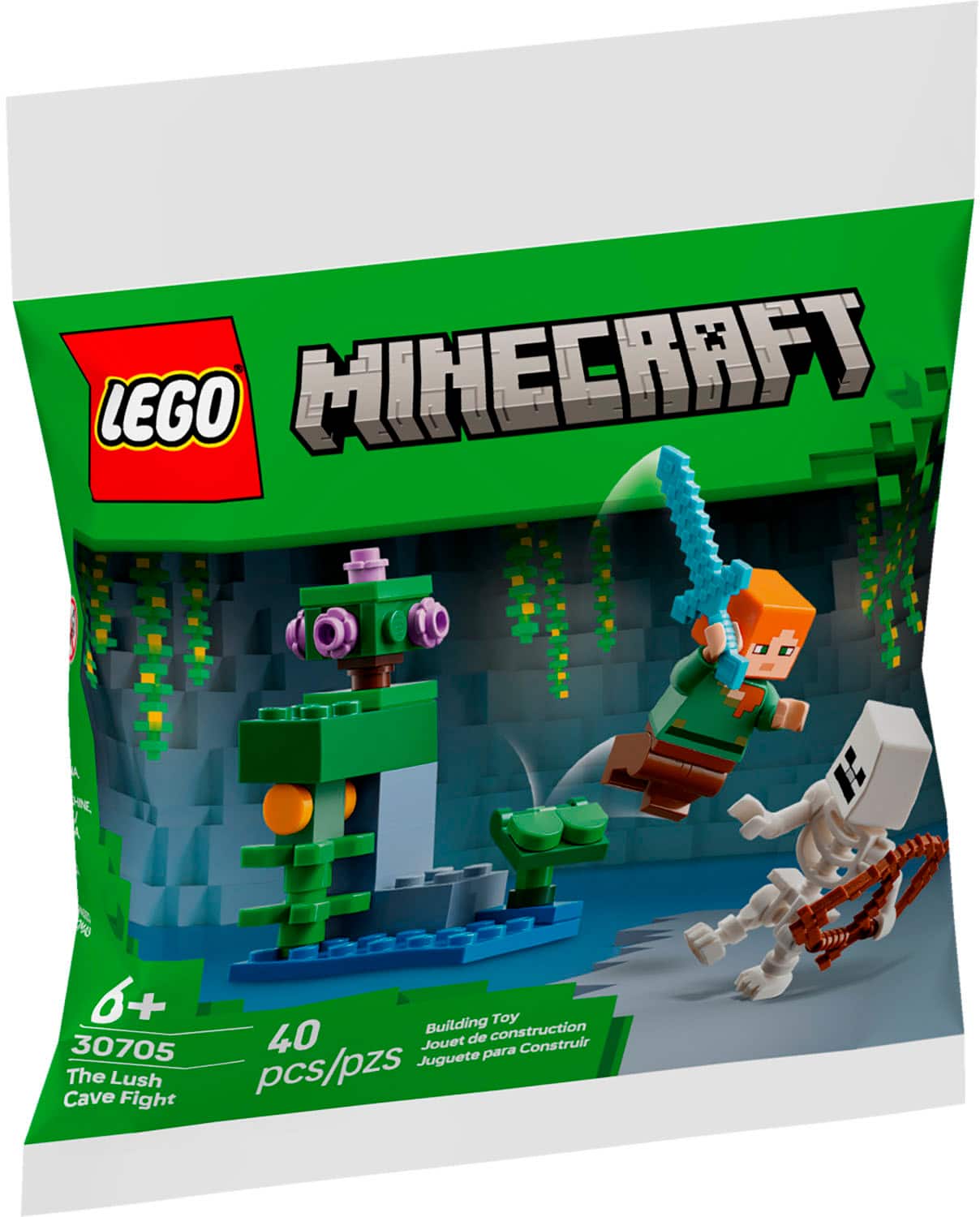 LEGO - LEG Minecraft The Lush Cave Fight Building Toy 30705 - Front_Zoom