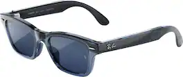 Ray-Ban Meta - Audio Burbank, Transitions® Sapphire, Audio Only AI Glasses - Transparent Sky Blue