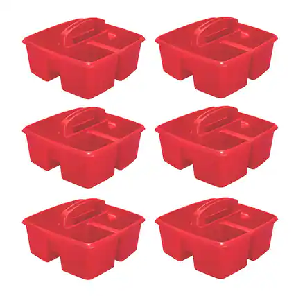 Front. Storex - Storex Small Caddy, Red, Pack of 6.