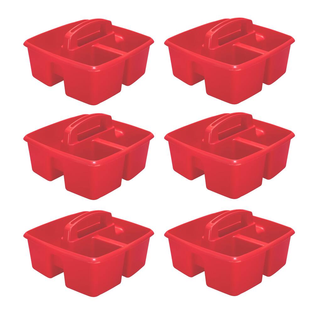 Front. Storex - Storex Small Caddy, Red, Pack of 6.