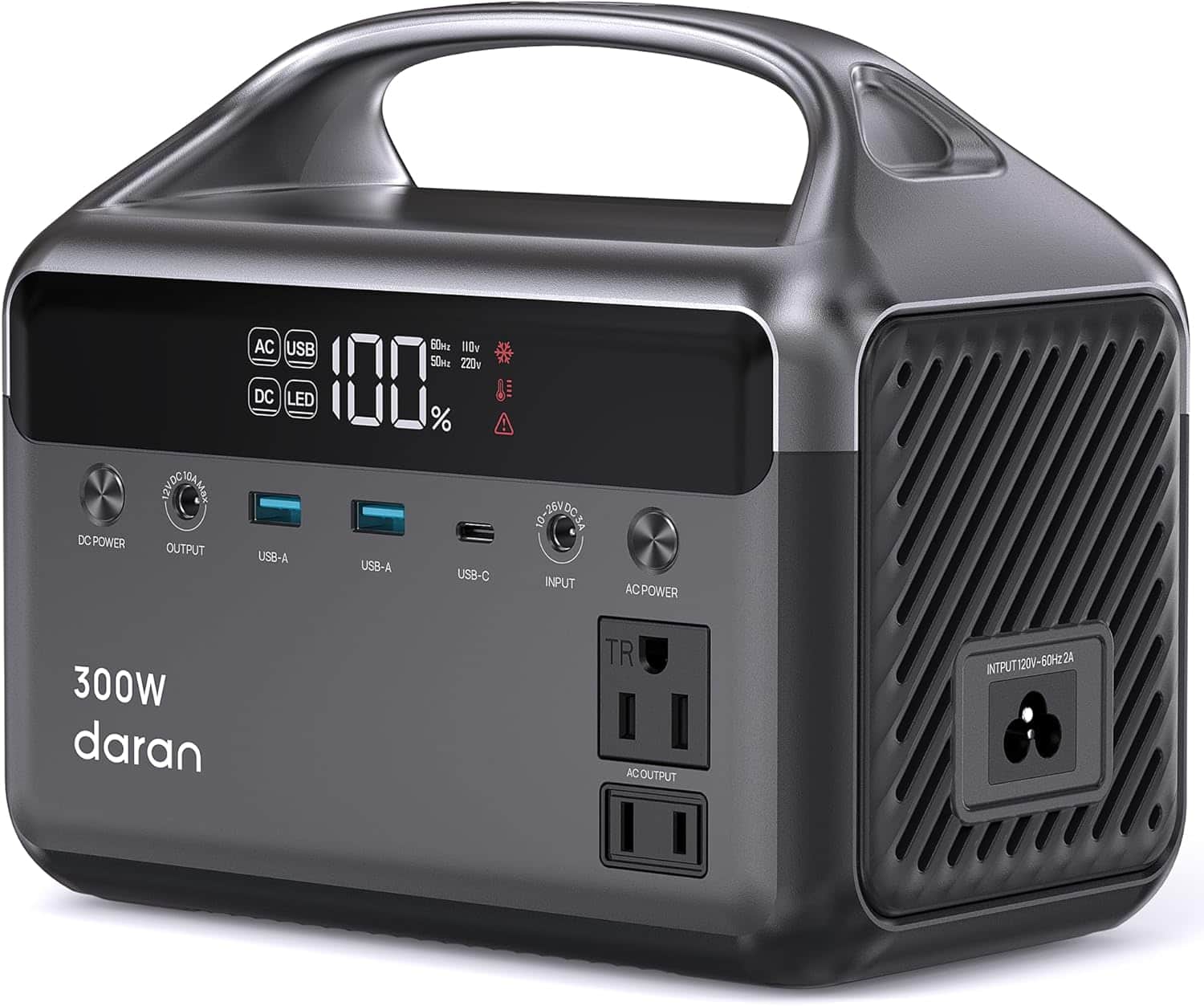 DaranEner - NEO300L Portable Power Station with 288Wh LiFePO4 Battery, 350W Pure Sine Wave AC Output, Fast Charging for Camping (288 Wh Capacity) - grey/black price history on PriceWatchPro