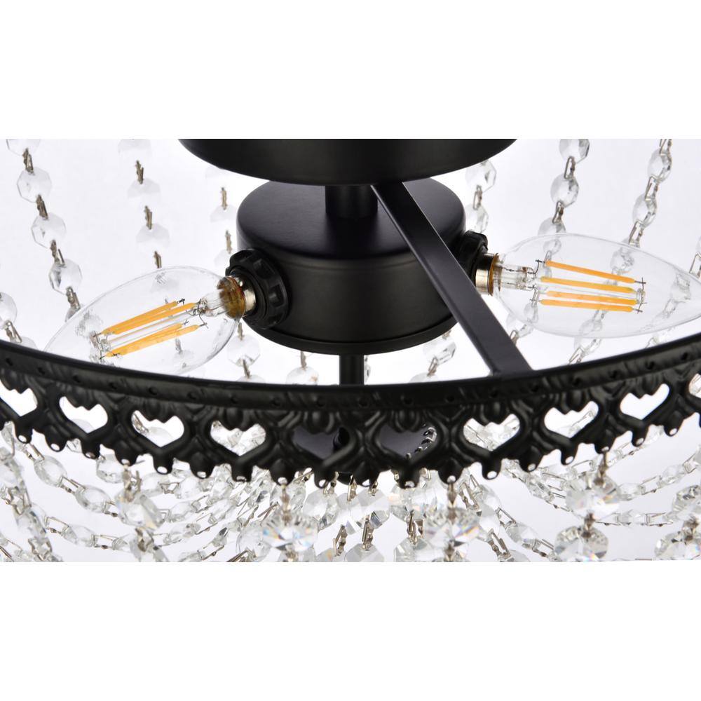Alt View 1. Elegant Lighting - Kylie 12 inch flush mount in black - Black.