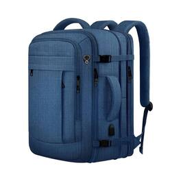 Circus Cirle - Expandable Water-Resistant Travel Laptop Backpack - Blue