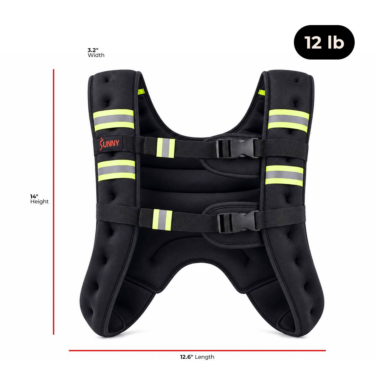 3.2" Width  
12 lb  
SUNNY  
14" Height  
12.6" Length