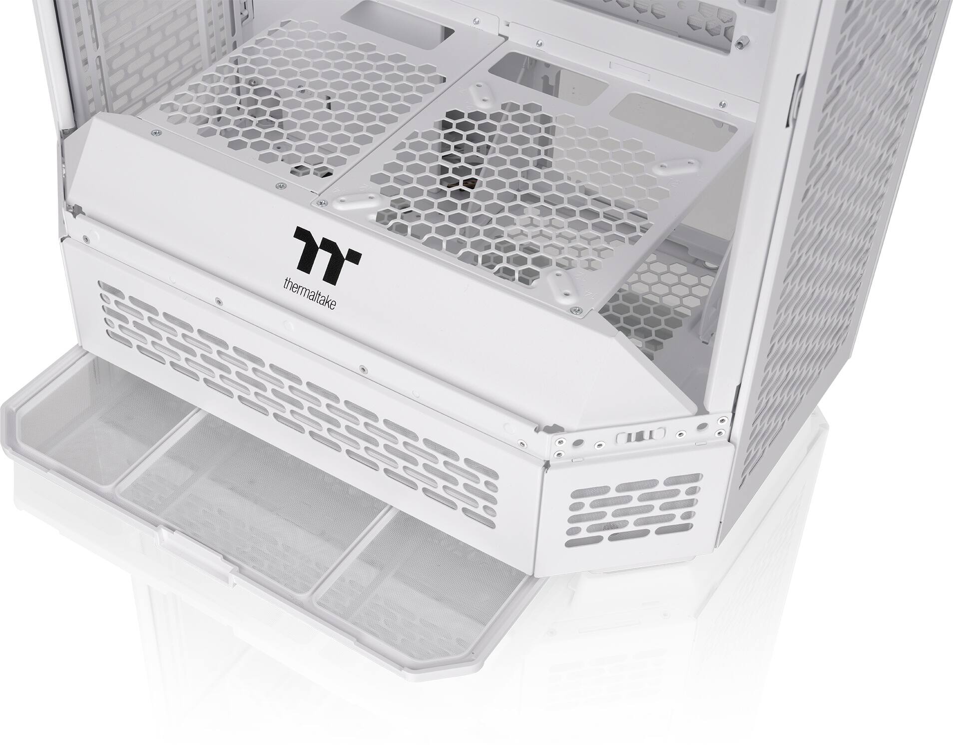 Alt View 27. Thermaltake - Tower 600 Mid Tower ATX PC Case - Snow.