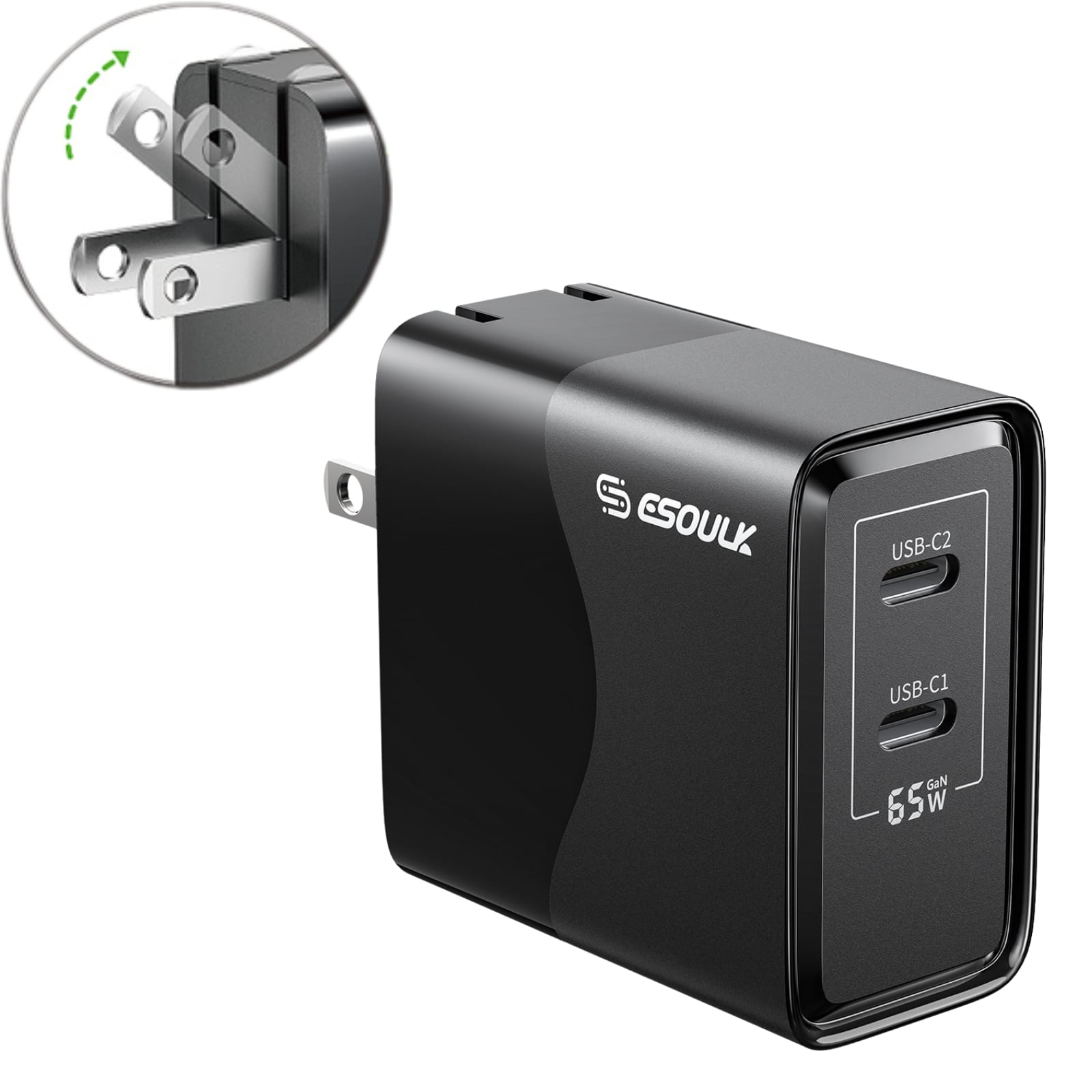 ESOULK  
USB-C2  
USB-C1  
GaN 65W