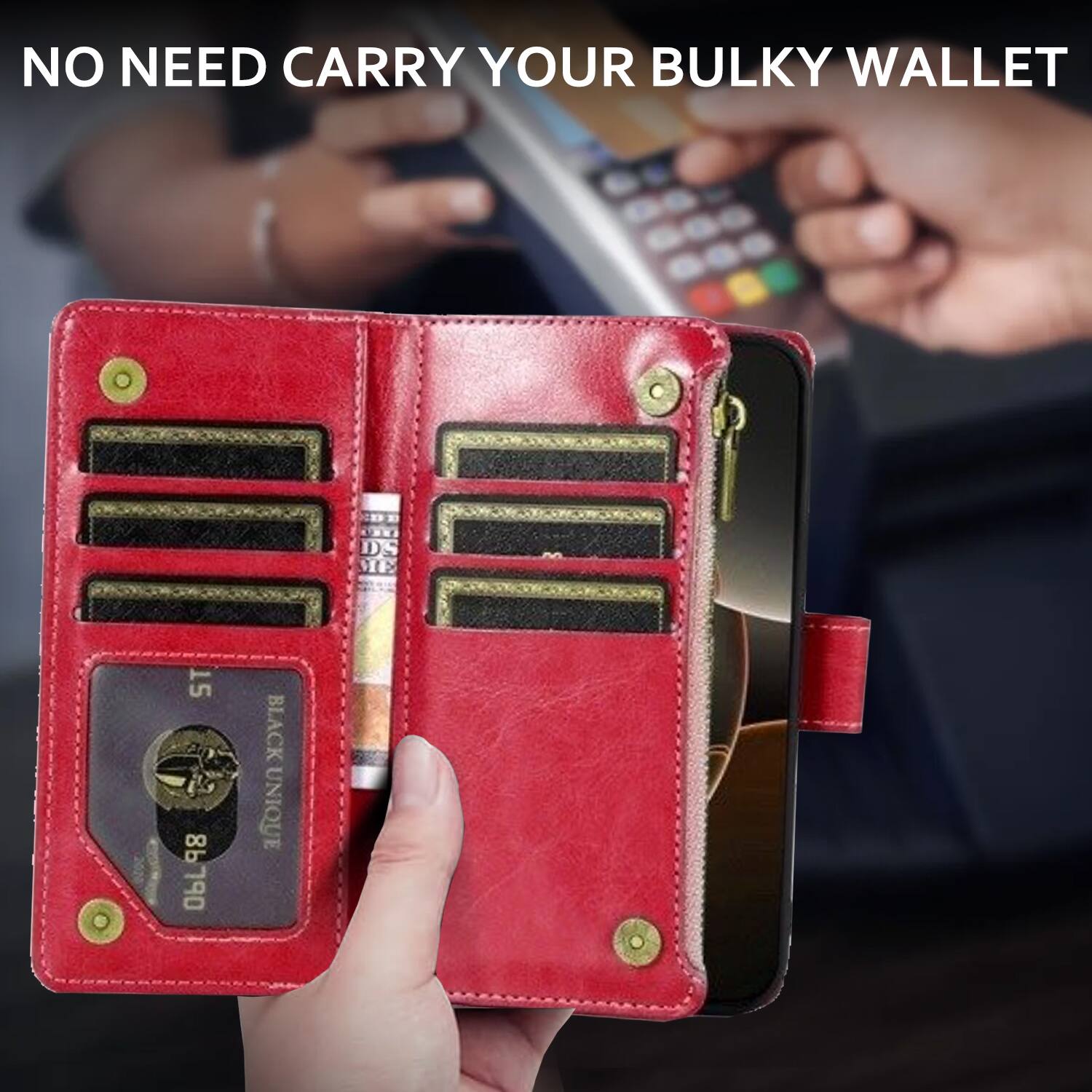 NO NEED CARRY YOUR BULKY WALLET

DS VE 15 98 86790 BLACK UNIQUE