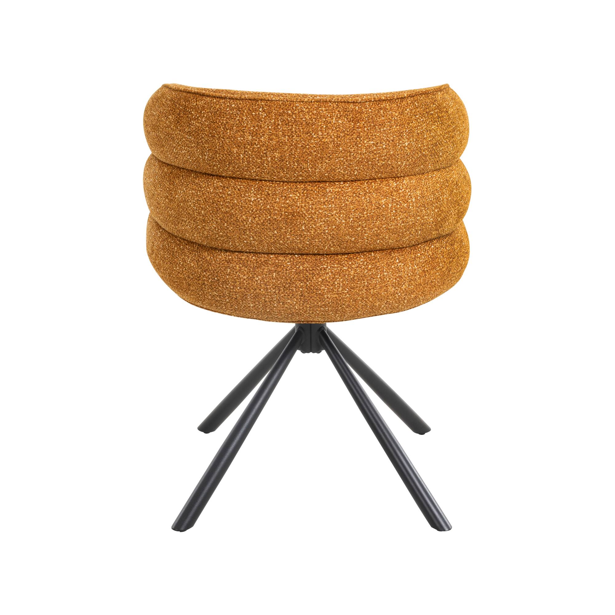 Alt View 8. GOODSILO - Modern Swivel Dining Chairs Set of 2 with Thickened Cushion and Metal Base for Home Office Living Room - Orange.