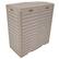 Front. Sunnydaze - 78 Gal. Outdoor Double Trash Can with Lids - Light Gray.