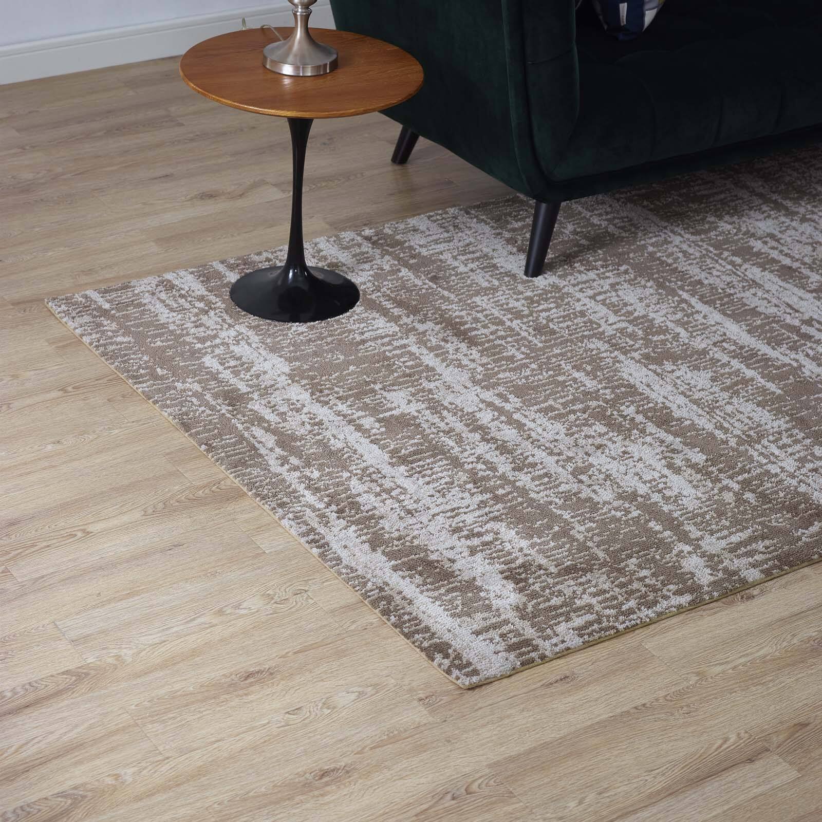 Left. Modway - Darja Distressed Rustic Modern Area Rug - Light and Dark Tan.