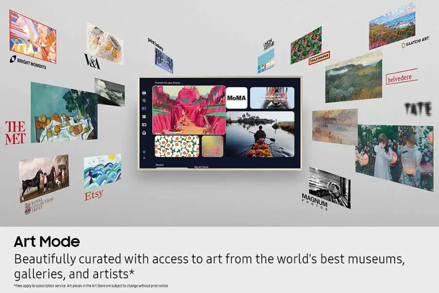 Art Mode: Beautifully curated with access to art from the world's best museums, galleries, and artists. Fees apply to subscription service. Art pieces in the Art Store are subject to change without prior notice.