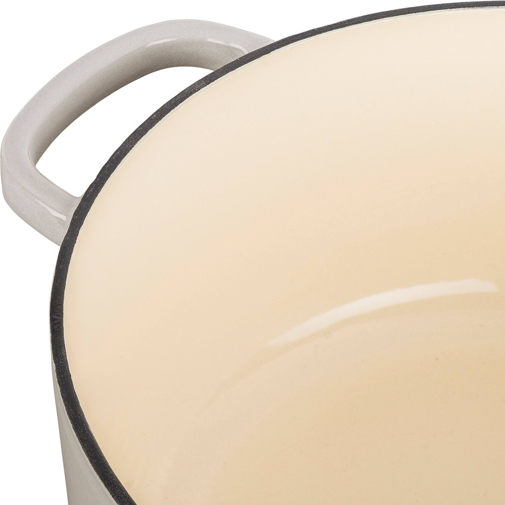 Alt View 5. Ballarini - Ballarini Bellamonte Cast Iron 7.5-qt Round Dutch Oven - Crema White - White.