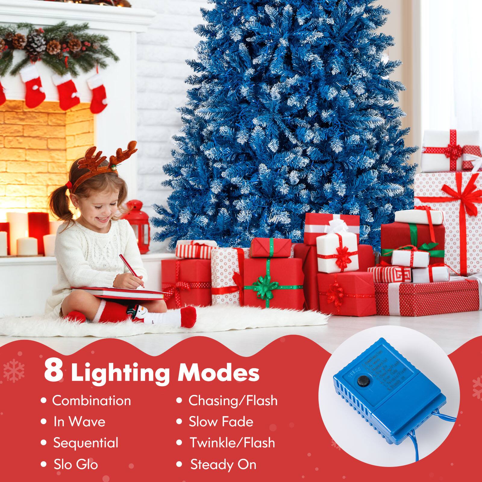 8 Lighting Modes

- Combination
- In Wave
- Sequential
- Slo Glo
- Chasing/Flash
- Slow Fade
- Twinkle/Flash
- Steady On
