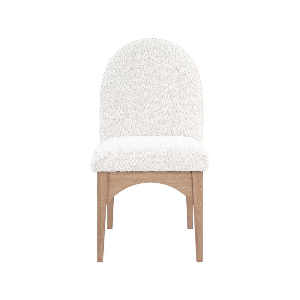 Alt View 2. Meridian Furniture - Waldorf Cream Boucle Fabric Dining Chair - Beige.