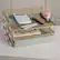 Alt View 15. Martha Stewart - Ryder Steel Mesh 3 Tier Stackable Desktop Organizer - Gold.