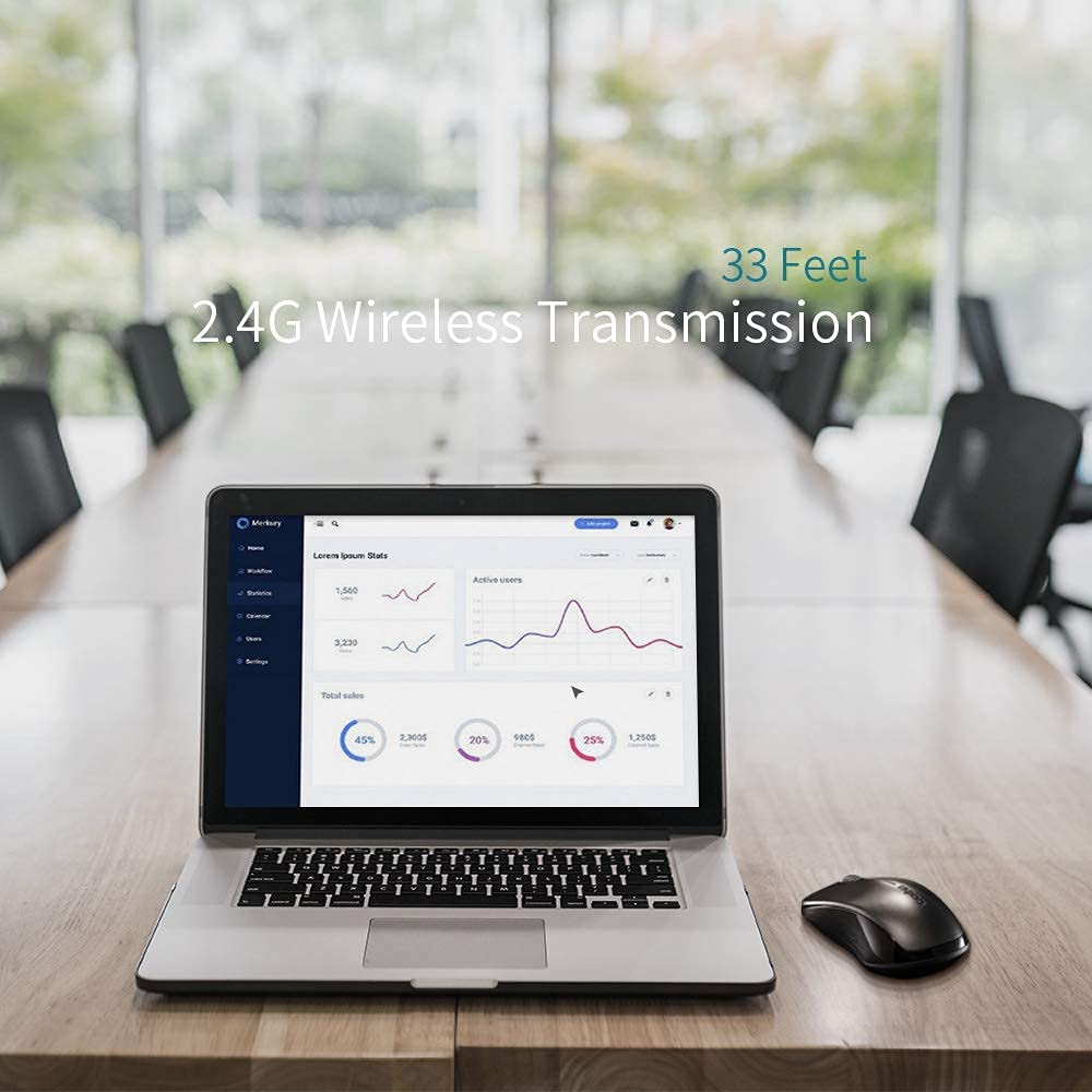 2.4G Wireless Transmission  
33 Feet