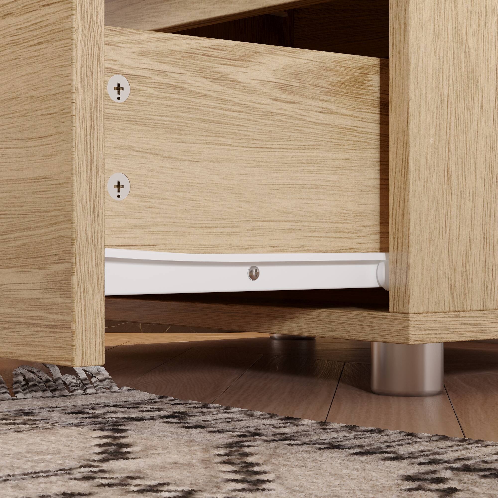 Alt View 2. FUFU & GAGA - FUFU&GAGA 2 - Drawer Nightstand: Minimalist Bedroom Storage Solution - Wooden.