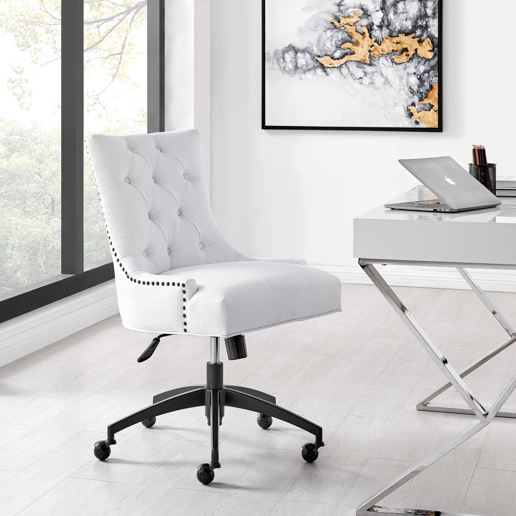 Left. Modway - Regent Tufted Fabric Office Chair by Modway - Black White.