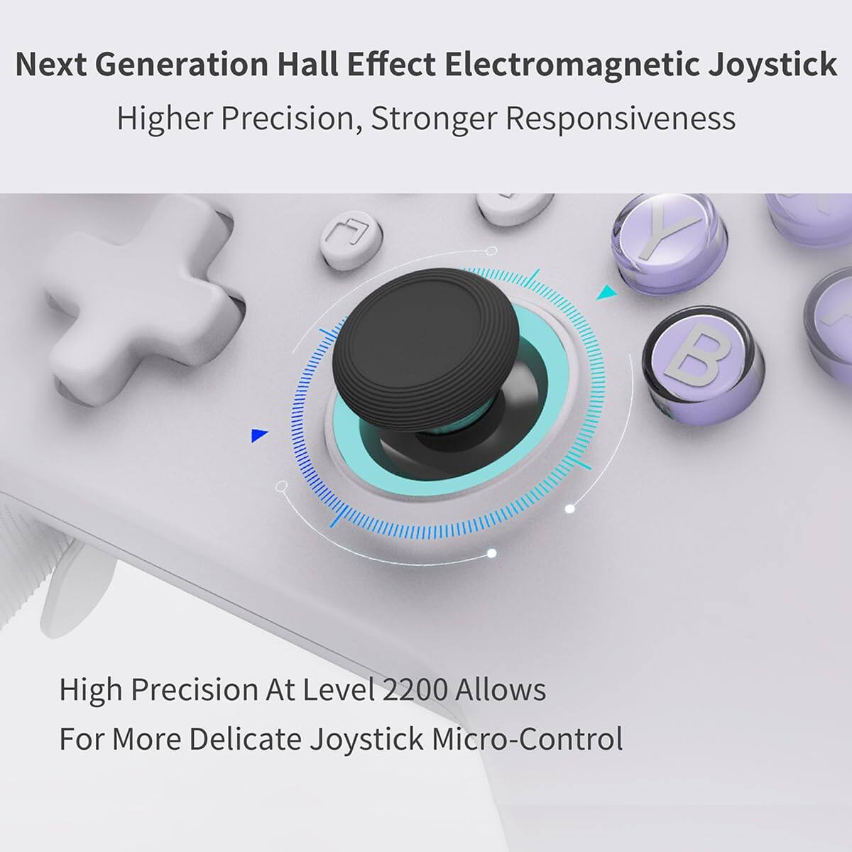 Next Generation Hall Effect Electromagnetic Joystick  
Higher Precision, Stronger Responsiveness  

High Precision At Level 2200 Allows For More Delicate Joystick Micro-Control