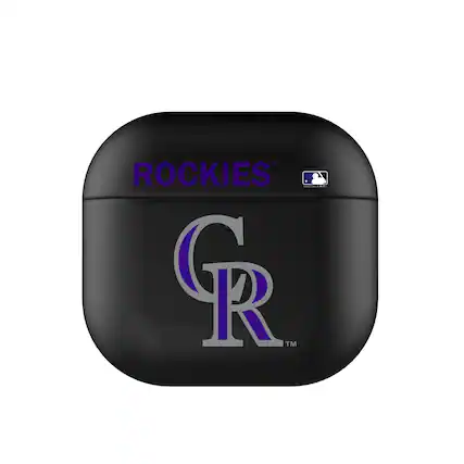 Front. Keyscaper - Colorado Rockies Colorado Rockies Insignia AirPods 4th Generation Case Cover - No Size - Black.