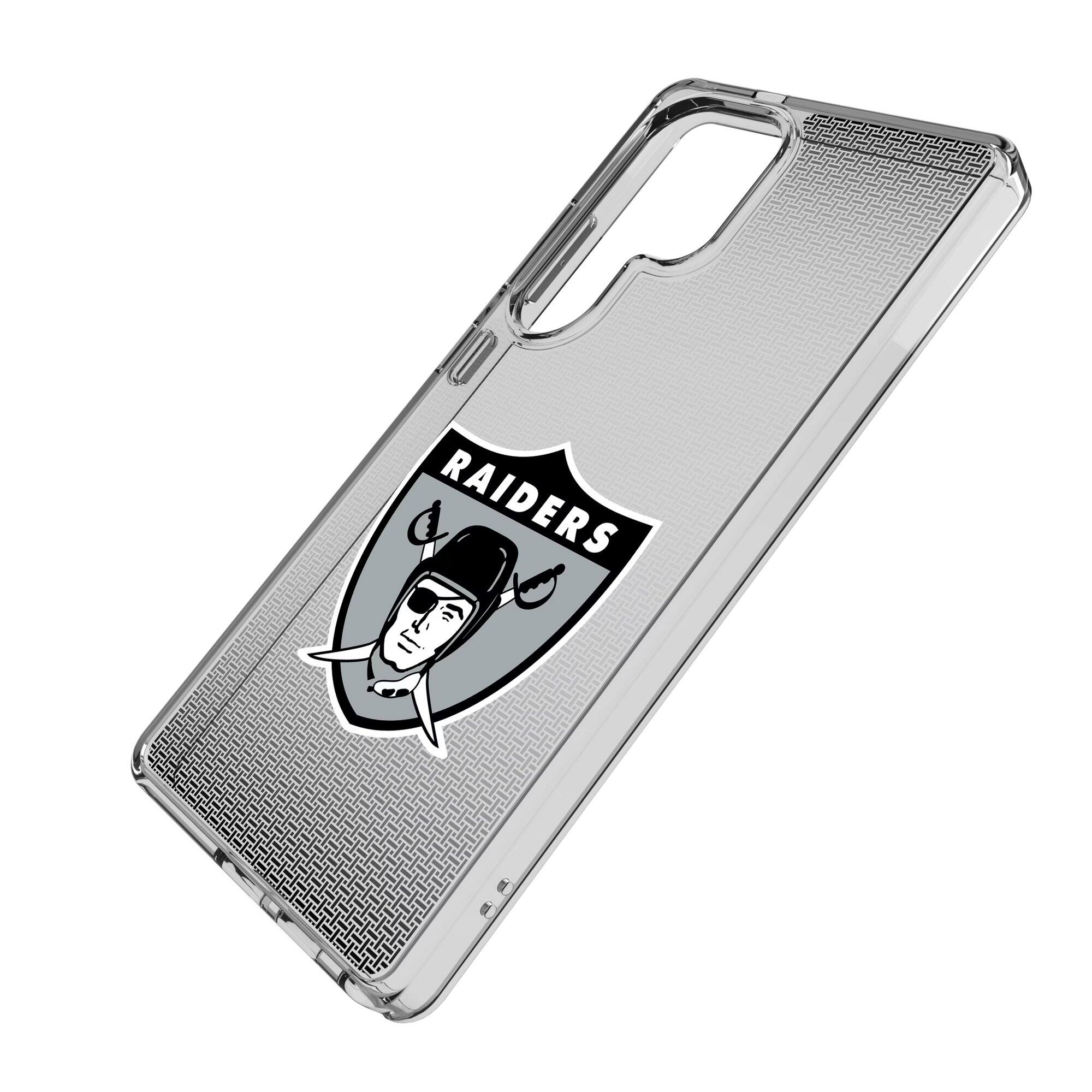 Alt View 1. Keyscaper - Oakland Raiders Linen Logo Galaxy Clear Case - S24 Ultra - Multicolor.