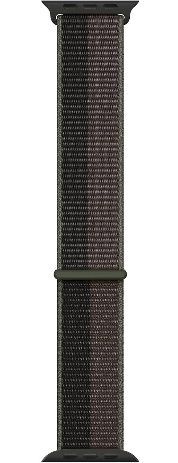 Front. Apple - Apple Watch Band - Sport Loop (45mm) - Tornado/Gray - Extra Large - Gray.