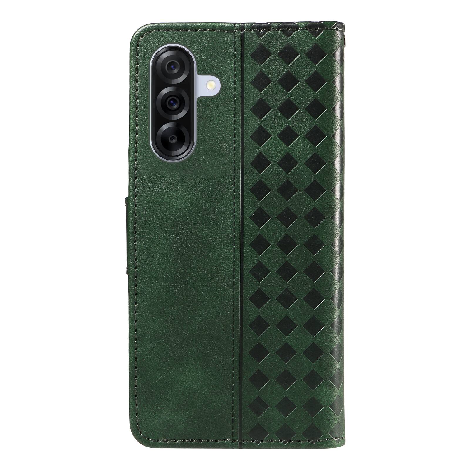 Alt View 7. Dteck - For Samsung Galaxy A17 5G Shockproof Leather Folio Kickstand Card Slots Wallet Case with Strap - Darkgreen.