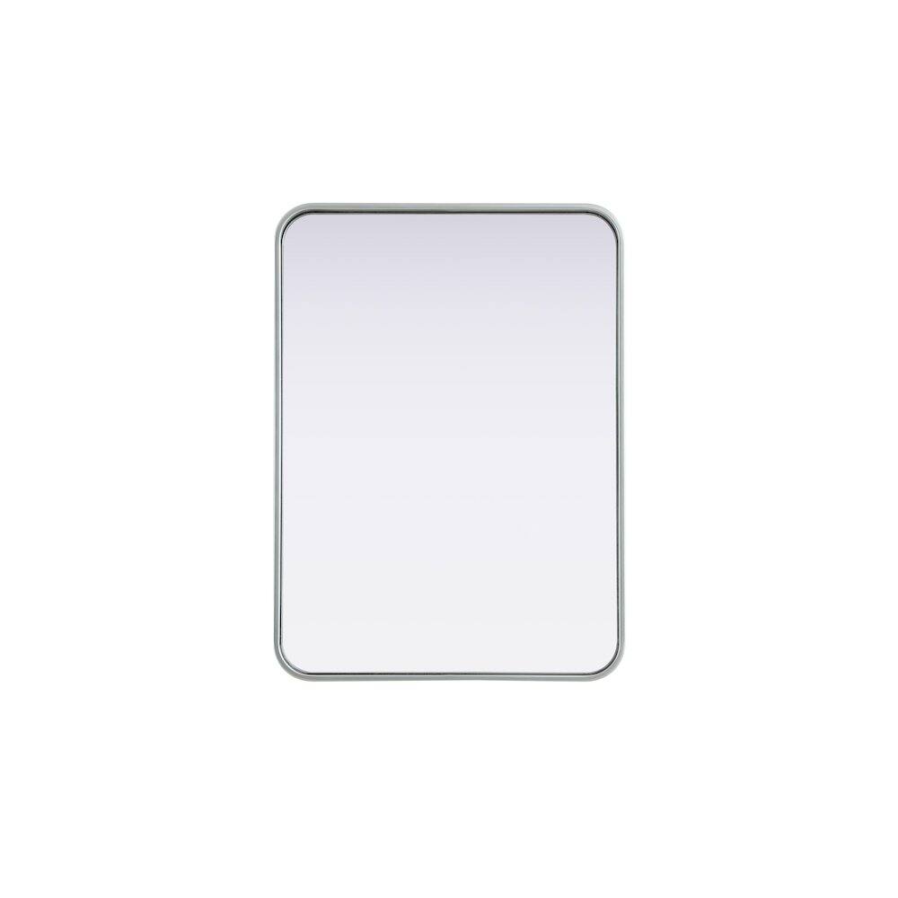 Alt View 8. Elegant Decor - Contour Metal Rectangle Mirror 22x30 in Silver - Silver.