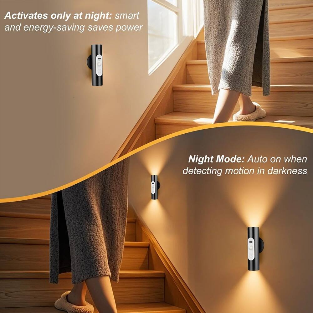 Activates only at night: smart and energy-saving saves power

Night Mode: Auto on when detecting motion in darkness
